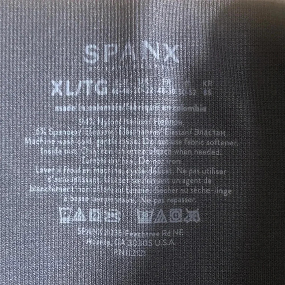 SPANX lamn bike shorts black camo Sz XL New with Tags - Picture 6 of 8